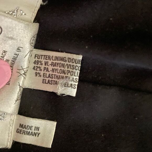 ESCADA by Margaretha Ley Long Wool Blend Suit Jacket Silver Metal Buttons sz 38 - Picture 15 of 16